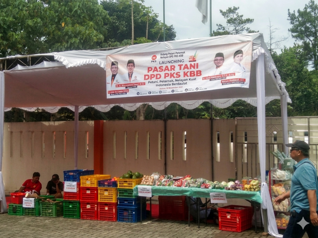Pasar Tani PKS Bandung Barat Resmi Diluncurkan, Jadi Wadah Petani dan UMKM Lokal